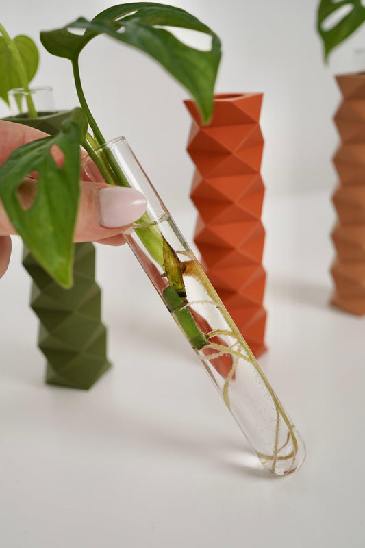 Origami propagation vase set — 3‑piece
