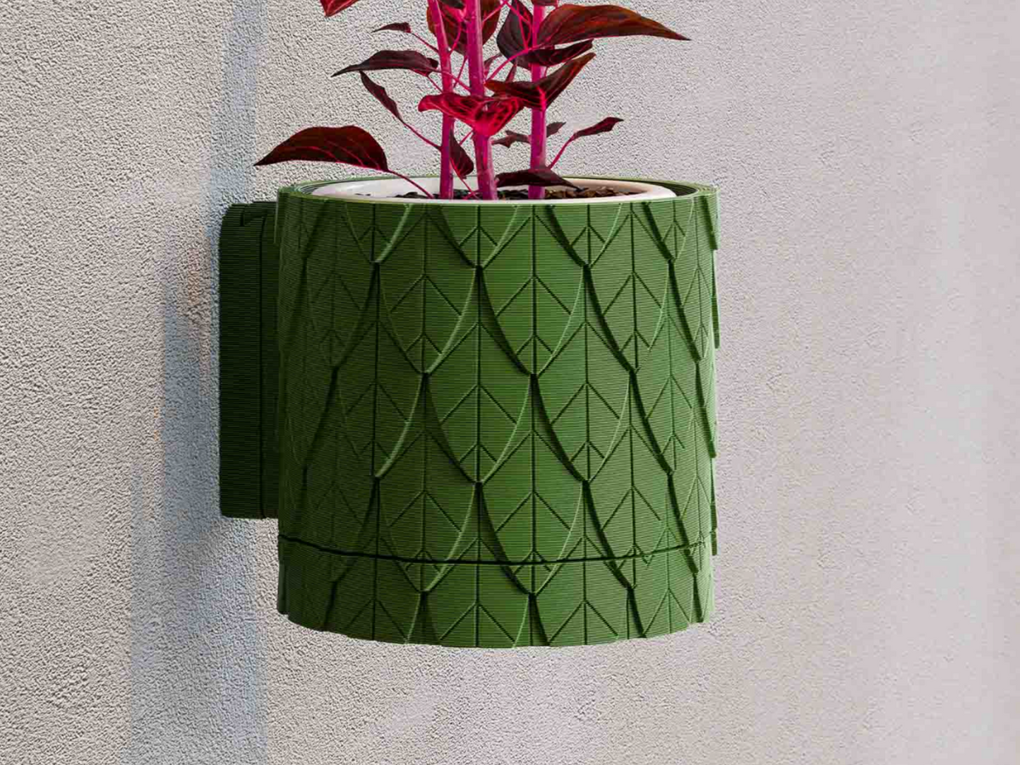 Wall Planter with Hidden Drip Tray