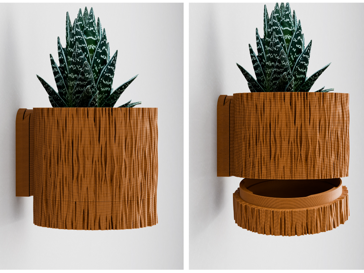 Wall Planter with Hidden Drip Tray